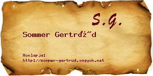 Sommer Gertrúd névjegykártya